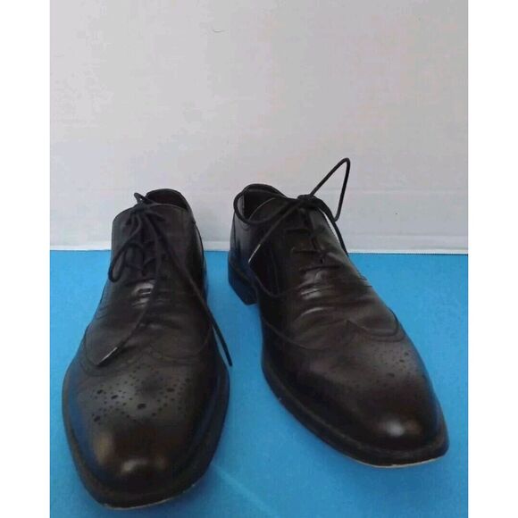 Leather Wingtip Oxford‎ Dress Shoes Lace Up Business Casual Black main image 9